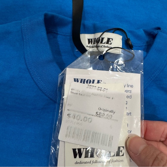 WHOLE Drink This Milk Aladdin Sane T Shirt in Teal David Bowie Graphic Tee - Picture 4 of 6